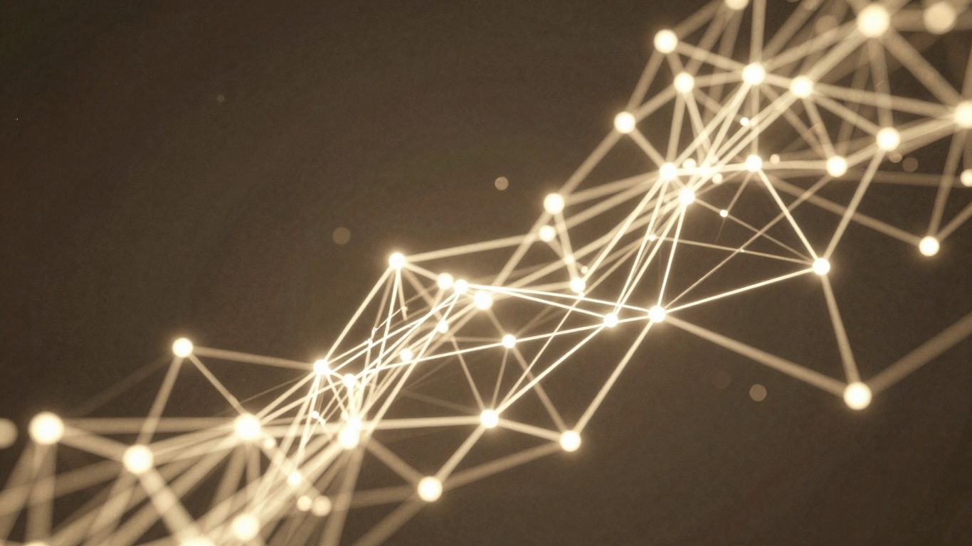 Abstract digital network pathways and nodes