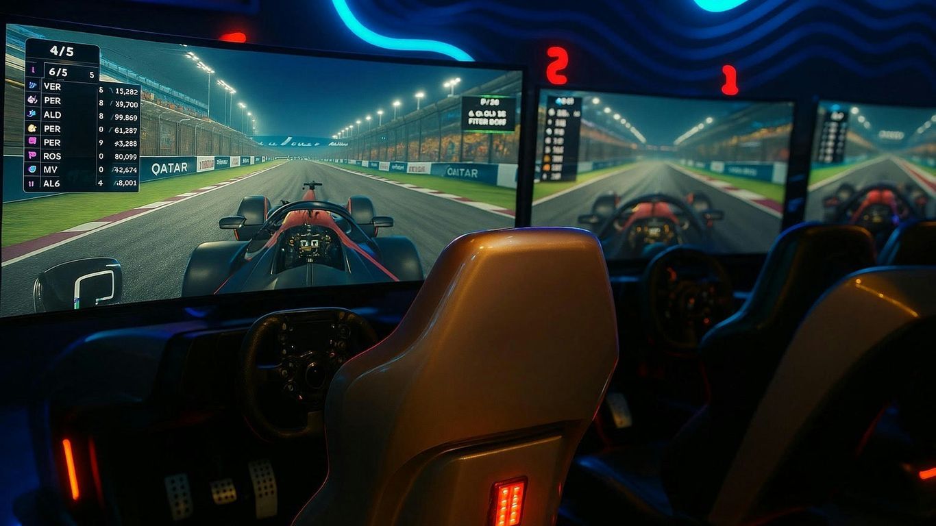 Race car simulators offer an immersive driving experience.