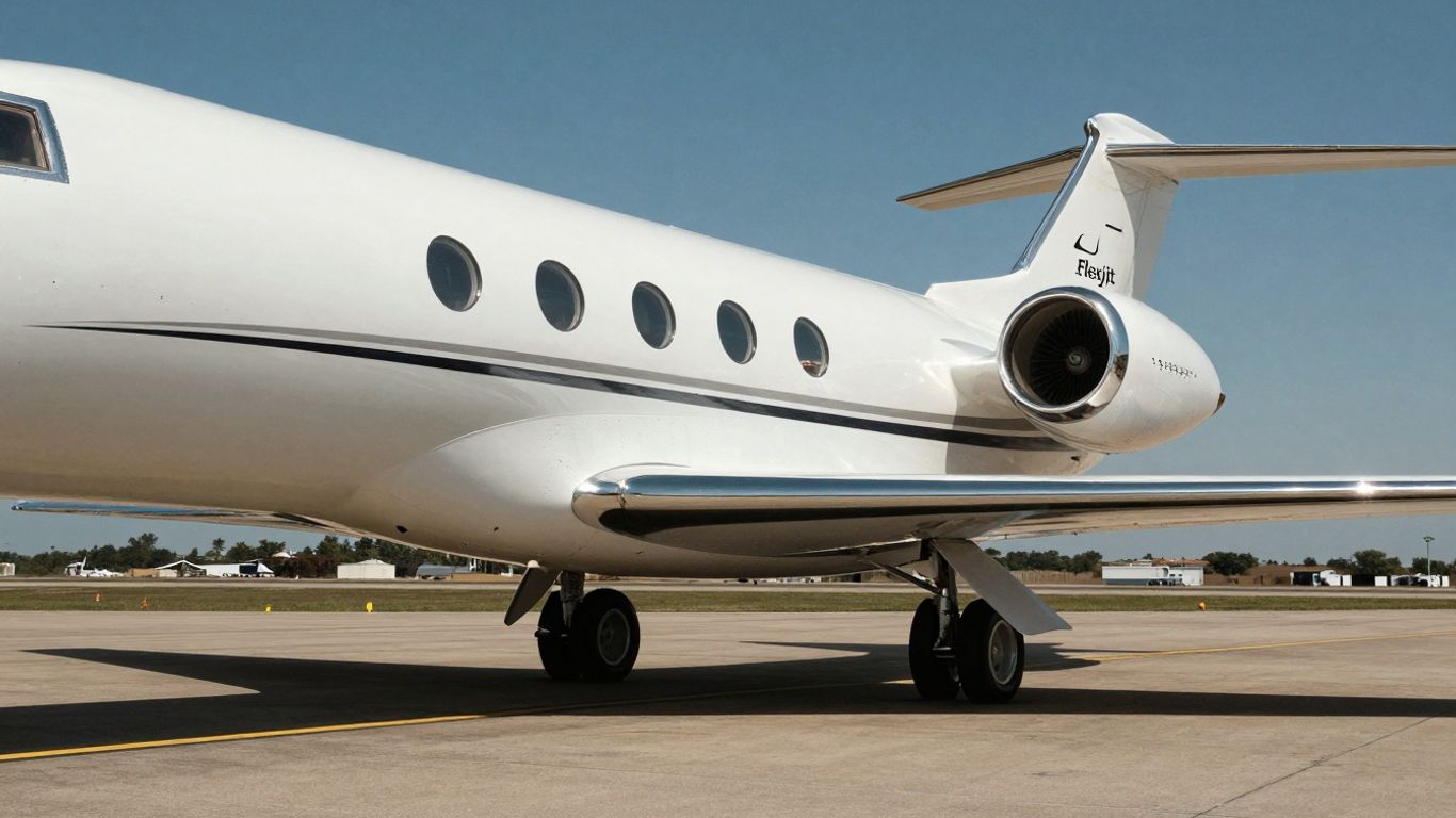 Flexjet private jet on tarmac
