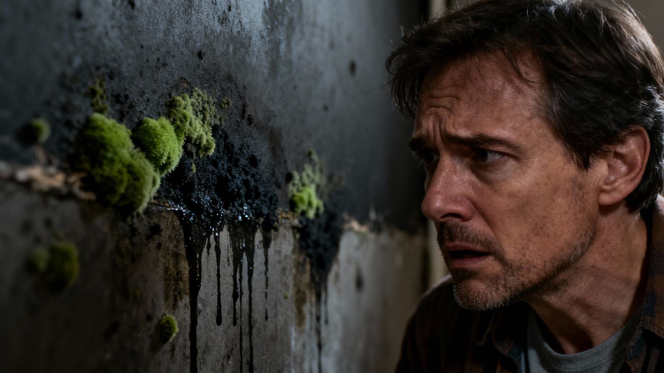 Moldy wall in a home