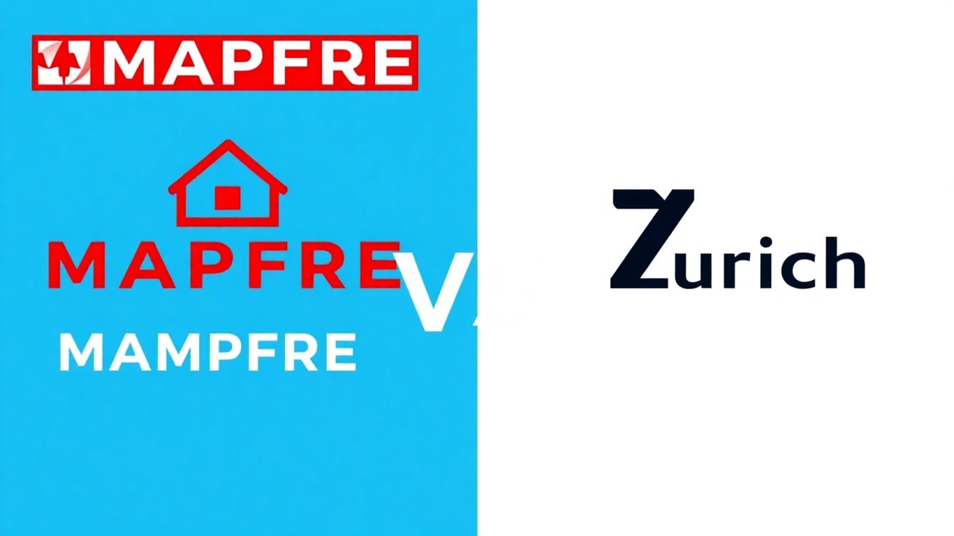 Comparación visual de seguros de hogar Mapfre y Zurich.