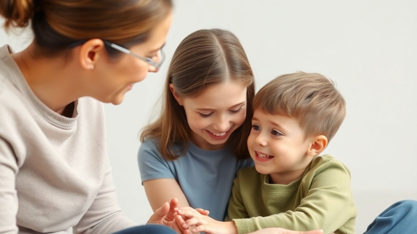 Child with autism learning with a therapist.