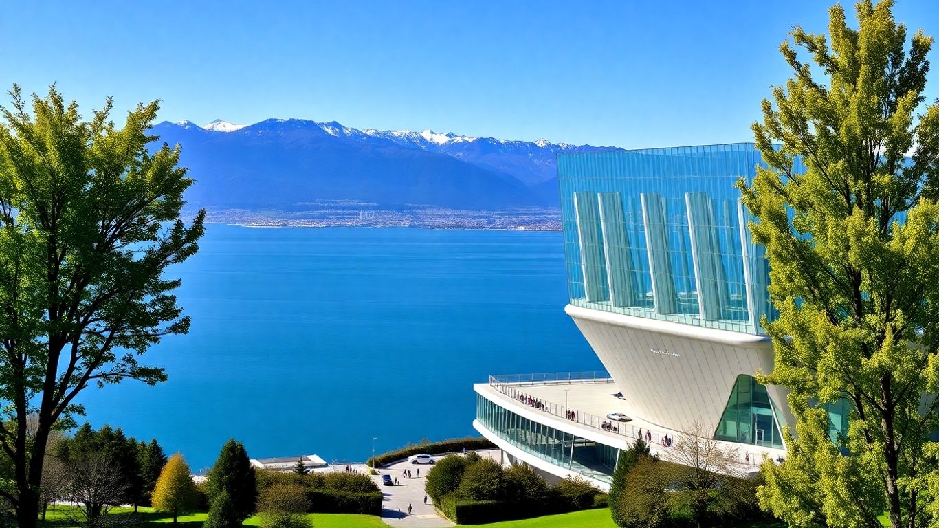 Rent Luxury Holiday Villas Alpi Vaudesi di Lusso: Scoprire Aree Sciistiche Esclusive e le Migliori Esperienze di Lusso sul Lago di Ginevra Museo Olimpico a Losanna con vista sul Lago di Ginevra e sulle Alpi.