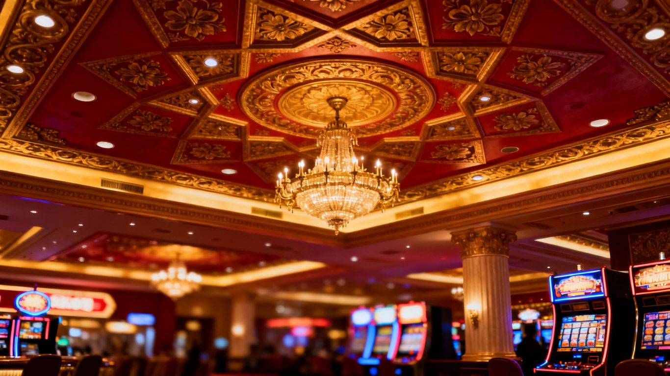 赌场天花板设计与楼层光影互动
