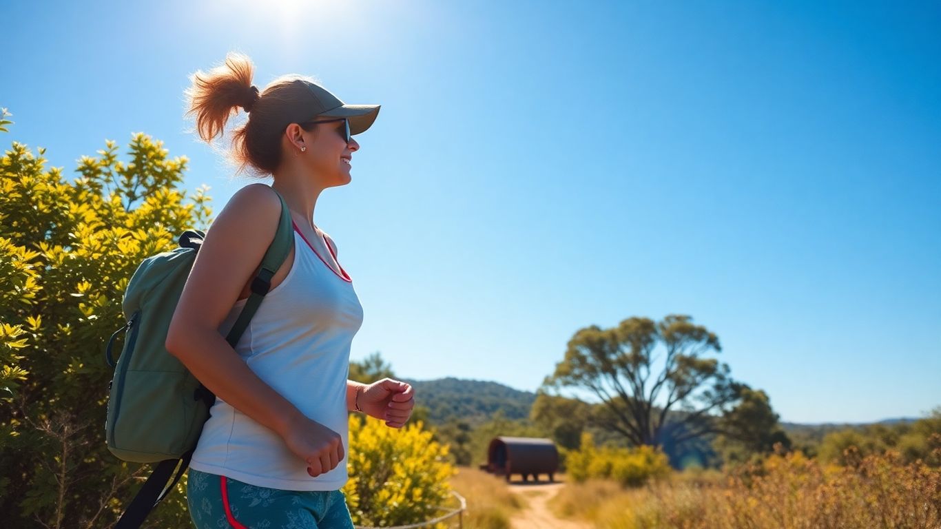 Person enjoying healthy outdoor activities in Australia.