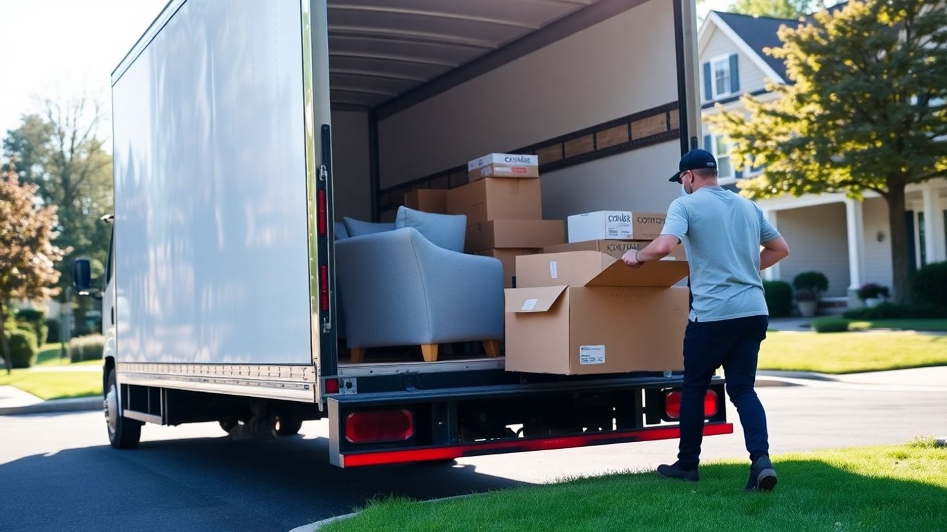 Movers loading truck in Freehold, NJ