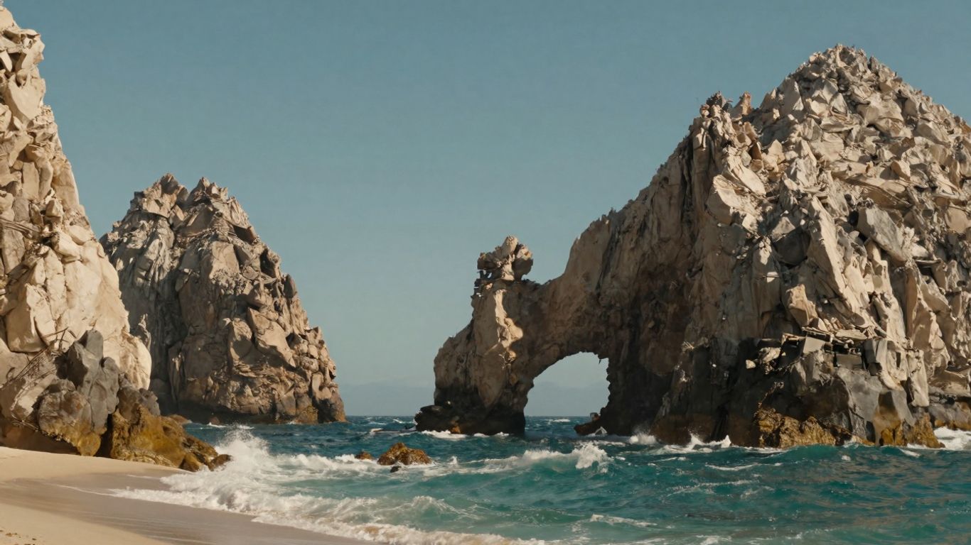 Dramatic waves crashing at Divorce Beach, Cabo San Lucas.