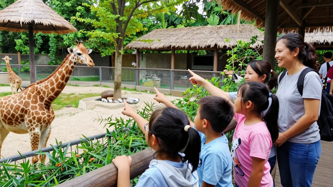 Familie im Tierpark Olderdissen Bielefeld mit Tieren