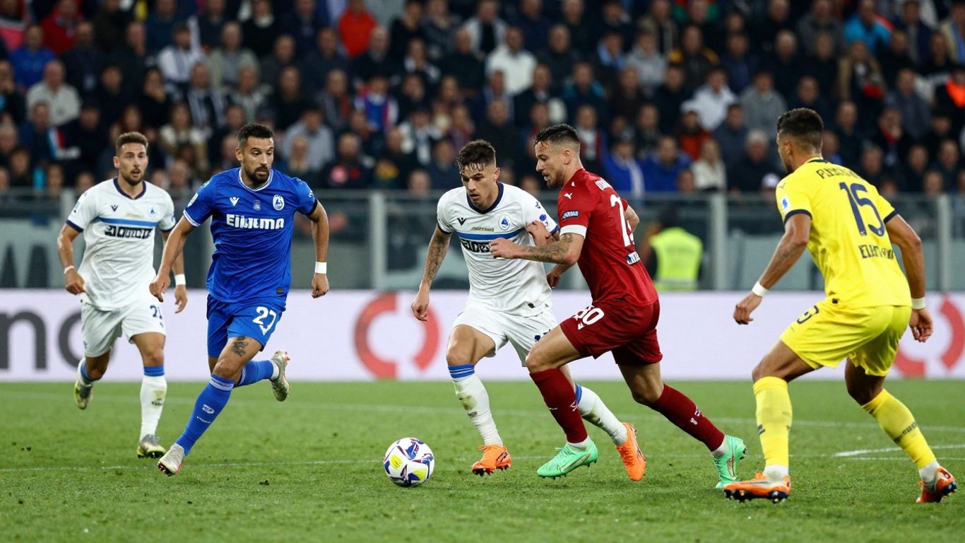 Serie A football match in progress.