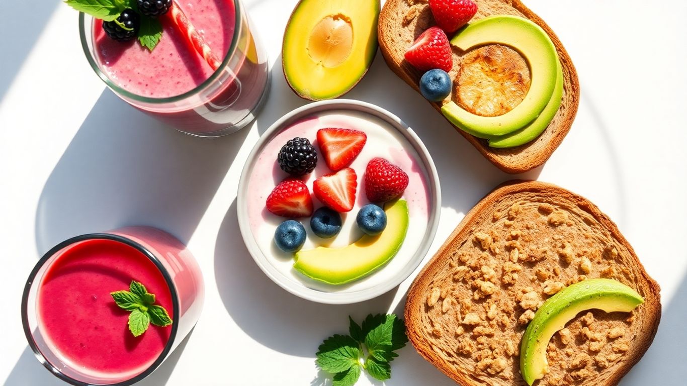 Healthy breakfast options for a quick and nutritious start.
