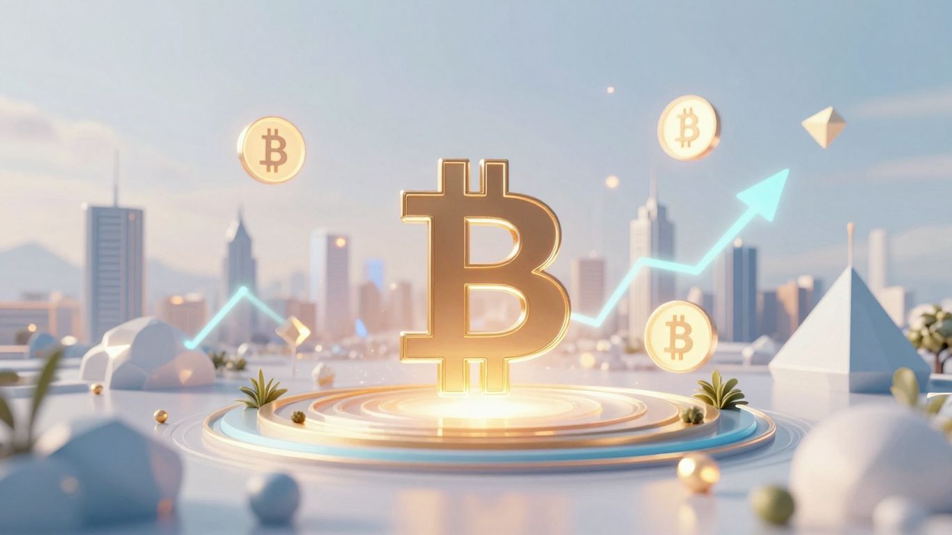 Digital assets and futuristic cityscape