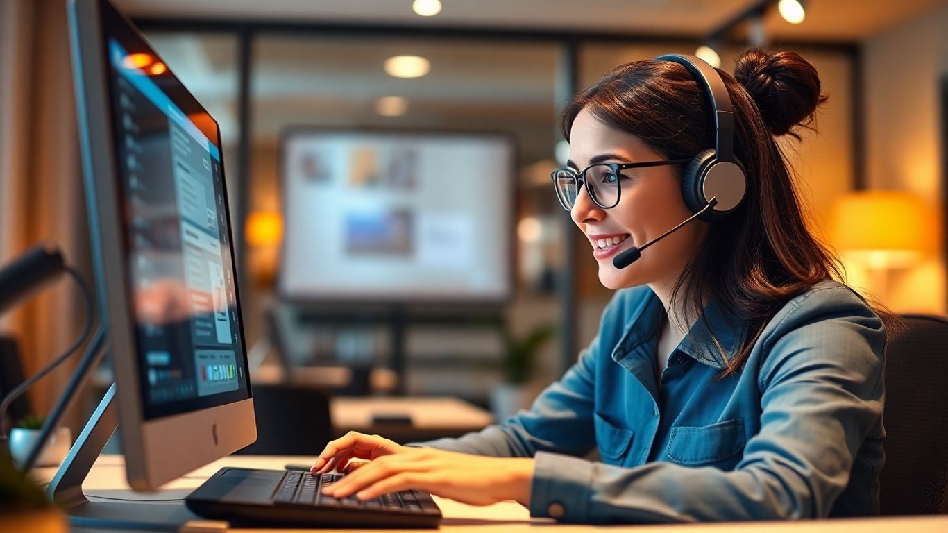 Live chat support interaction with a friendly representative.