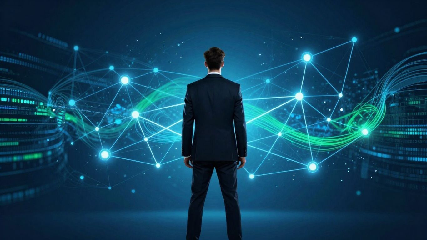 Digital network security and governance concept.