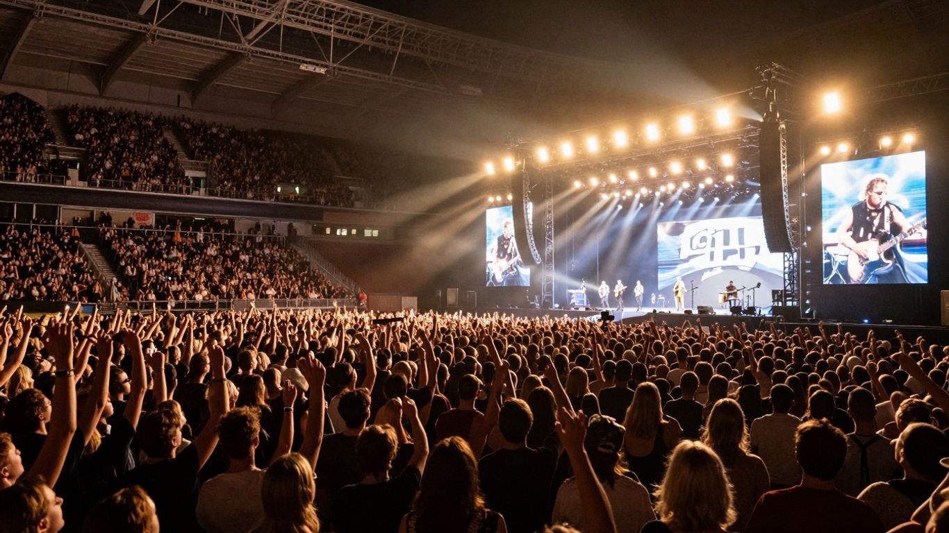 Toto Gelredome 2025 concert met enthousiaste menigte.
