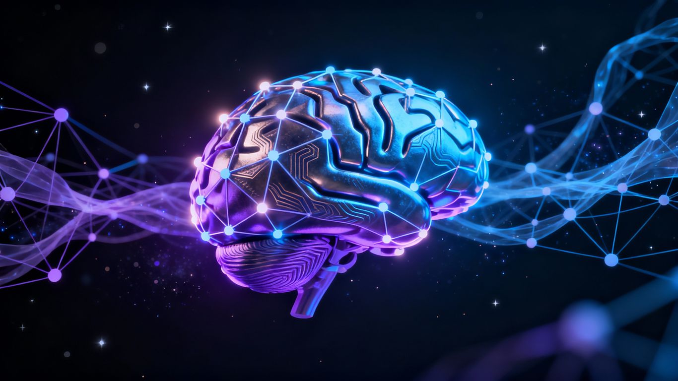 AI brain with glowing connections