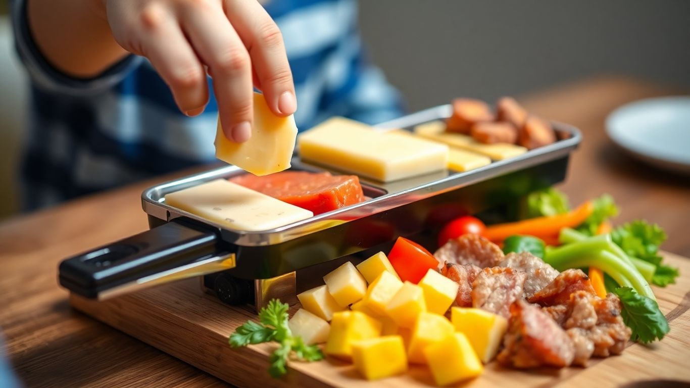 Raclette mit Kindern: Leckere Zutaten und Spaß am Tisch.