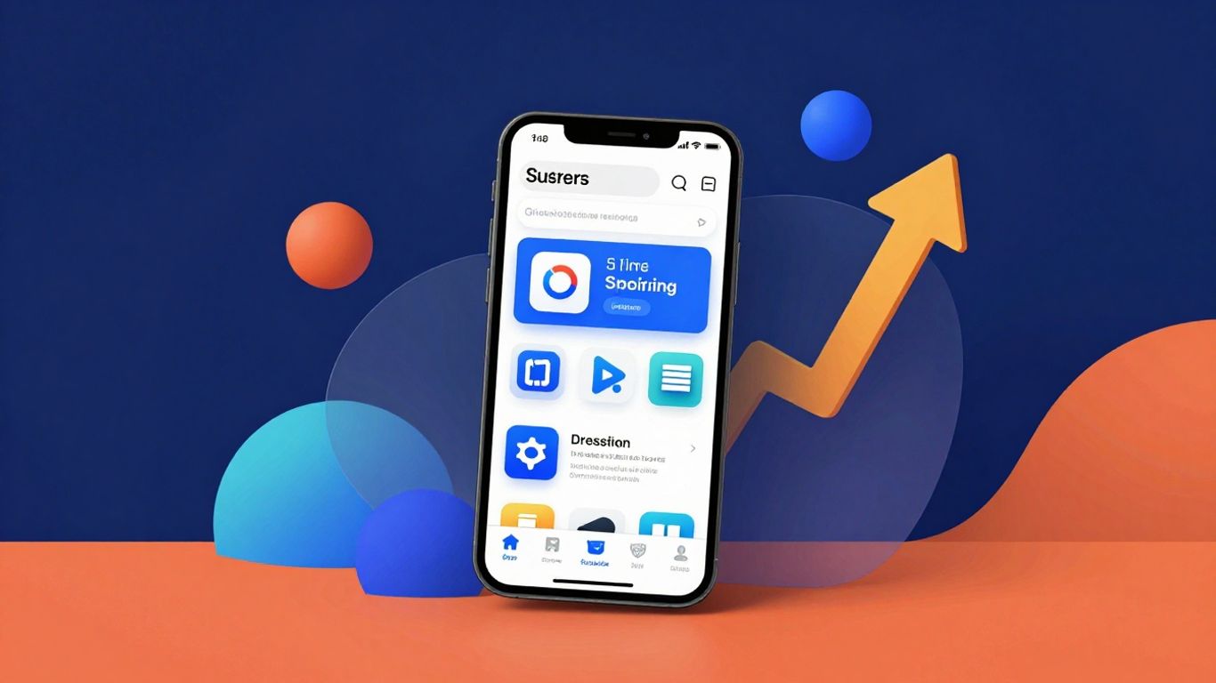 Écran de smartphone avec une application populaire.