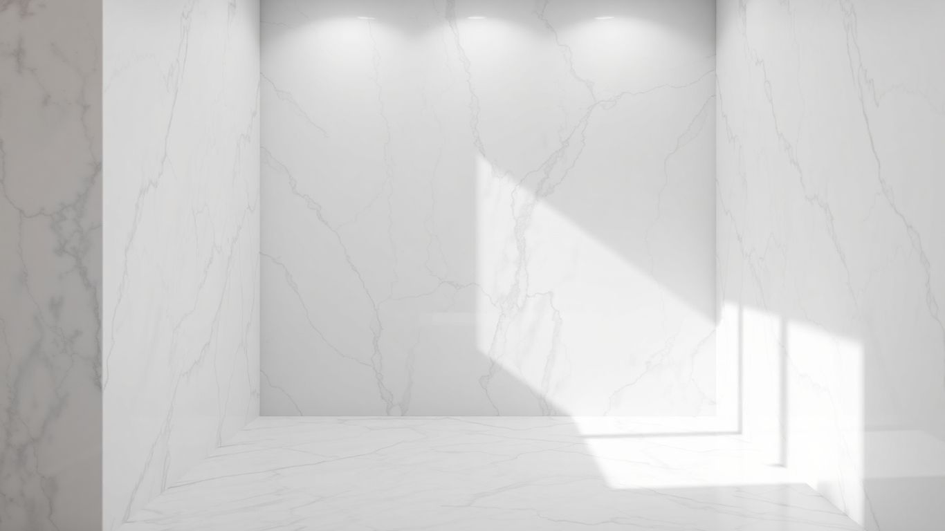 Luxurious marble shower walls in a modern bathroom.