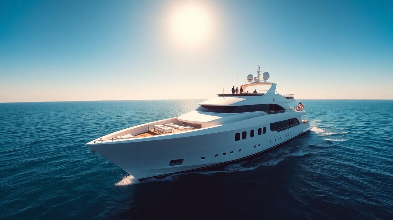 The EROS yacht sailing on a calm blue sea.