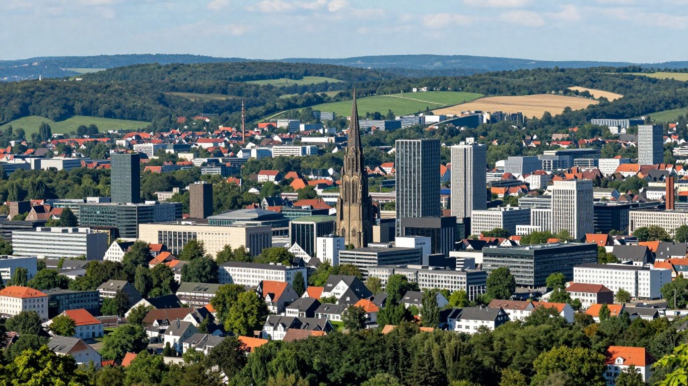 Nordrhein-Westfalen Landschaft mit Städten und Natur