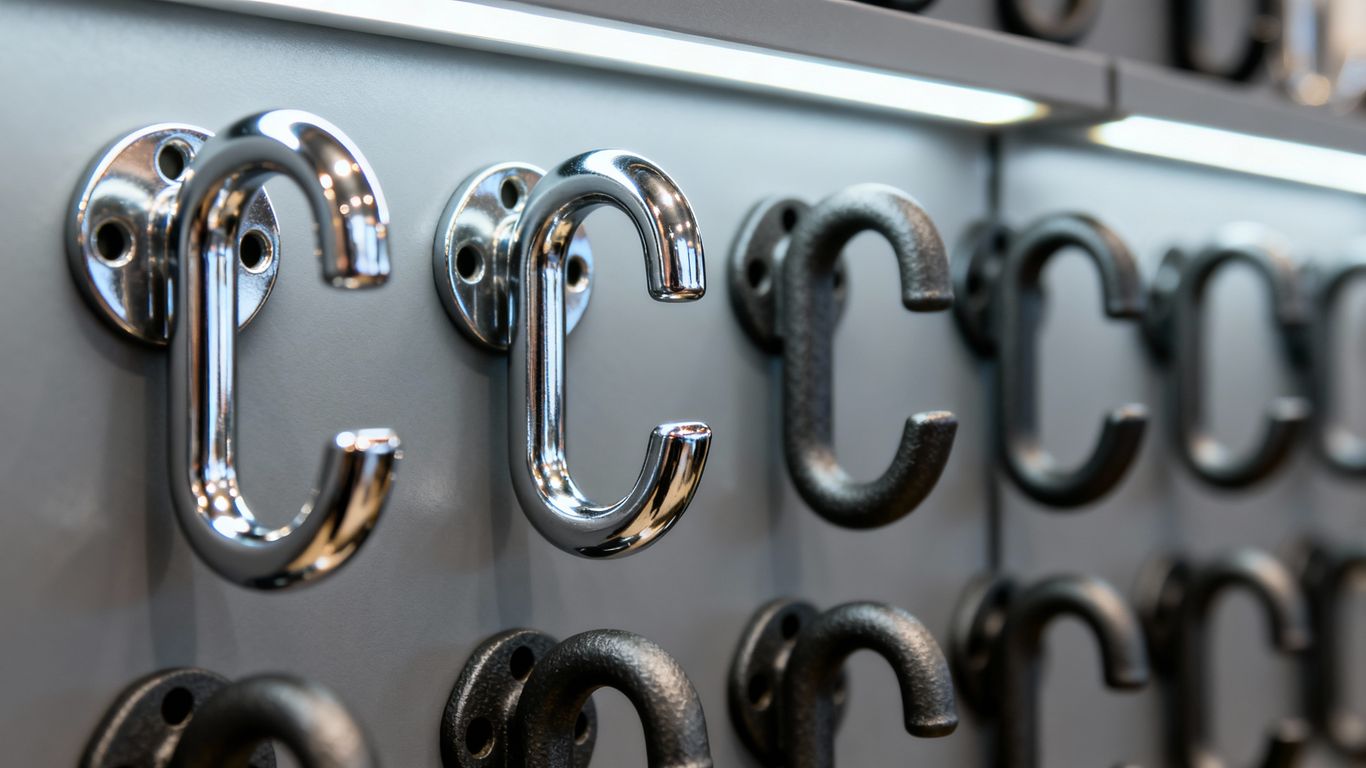 Various metal J-hooks for network cabling