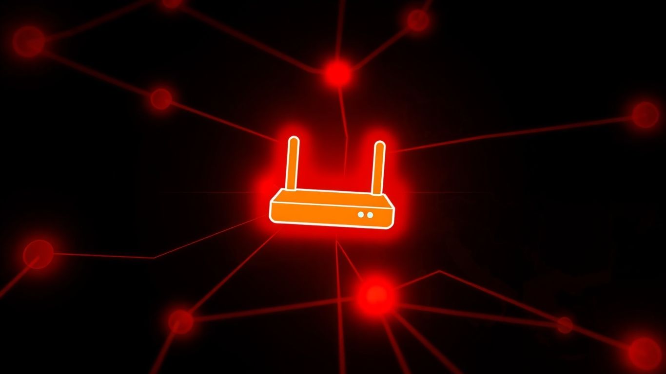 Compromised network with router icon and European map.