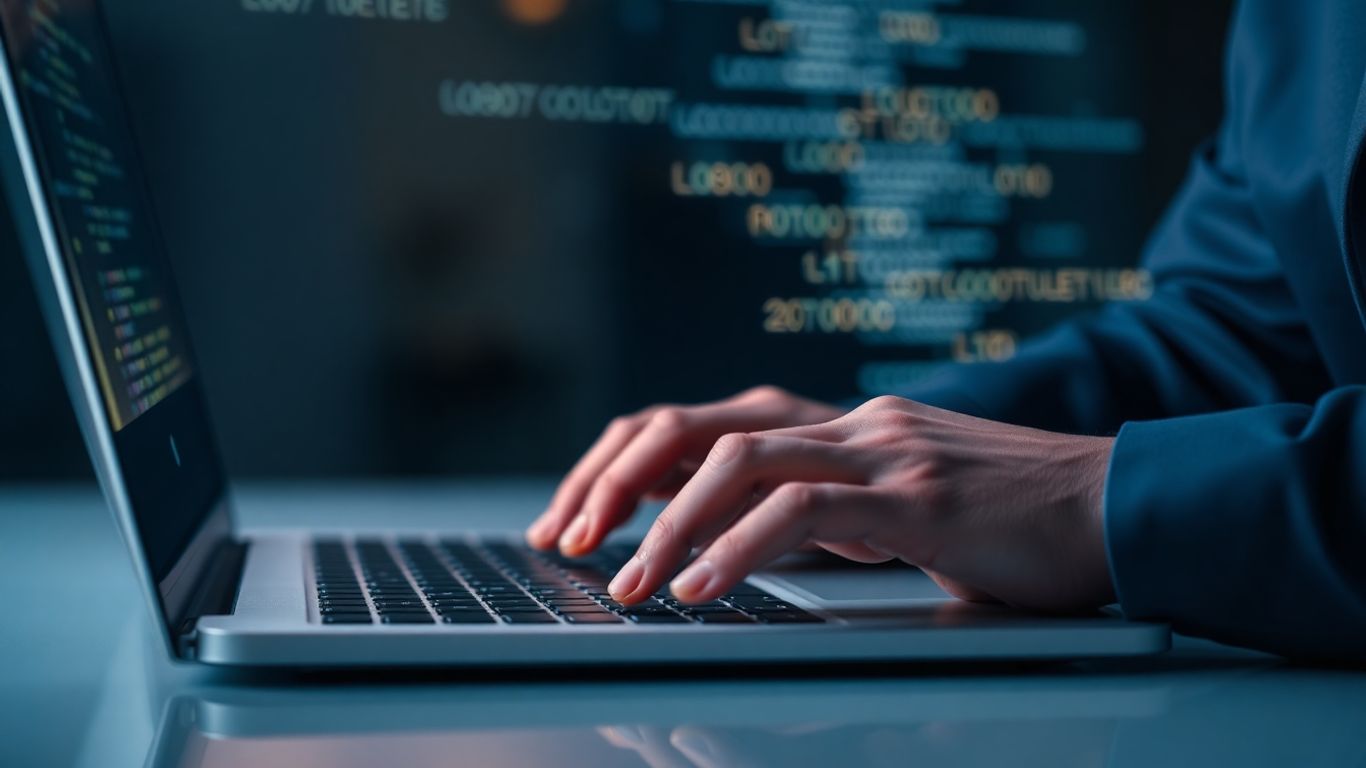 มือพิมพ์บนคีย์บอร์ดคอมพิวเตอร์