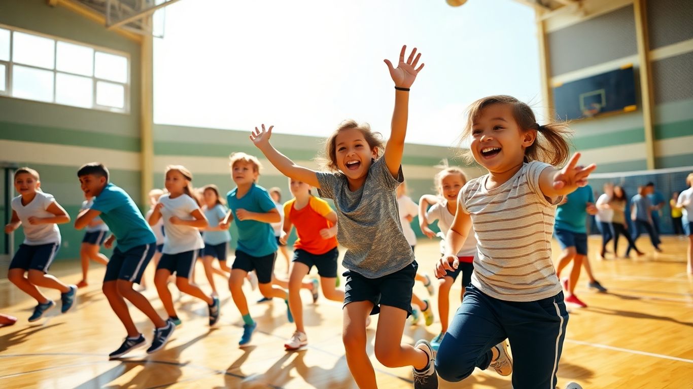 Schüler beim Sportunterricht
