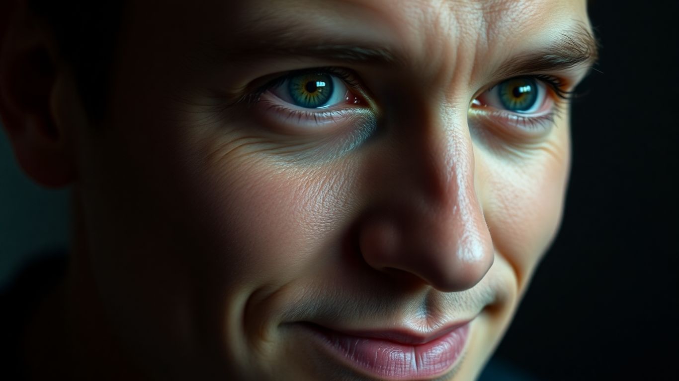 Person with a knowing smirk and bright eyes.
