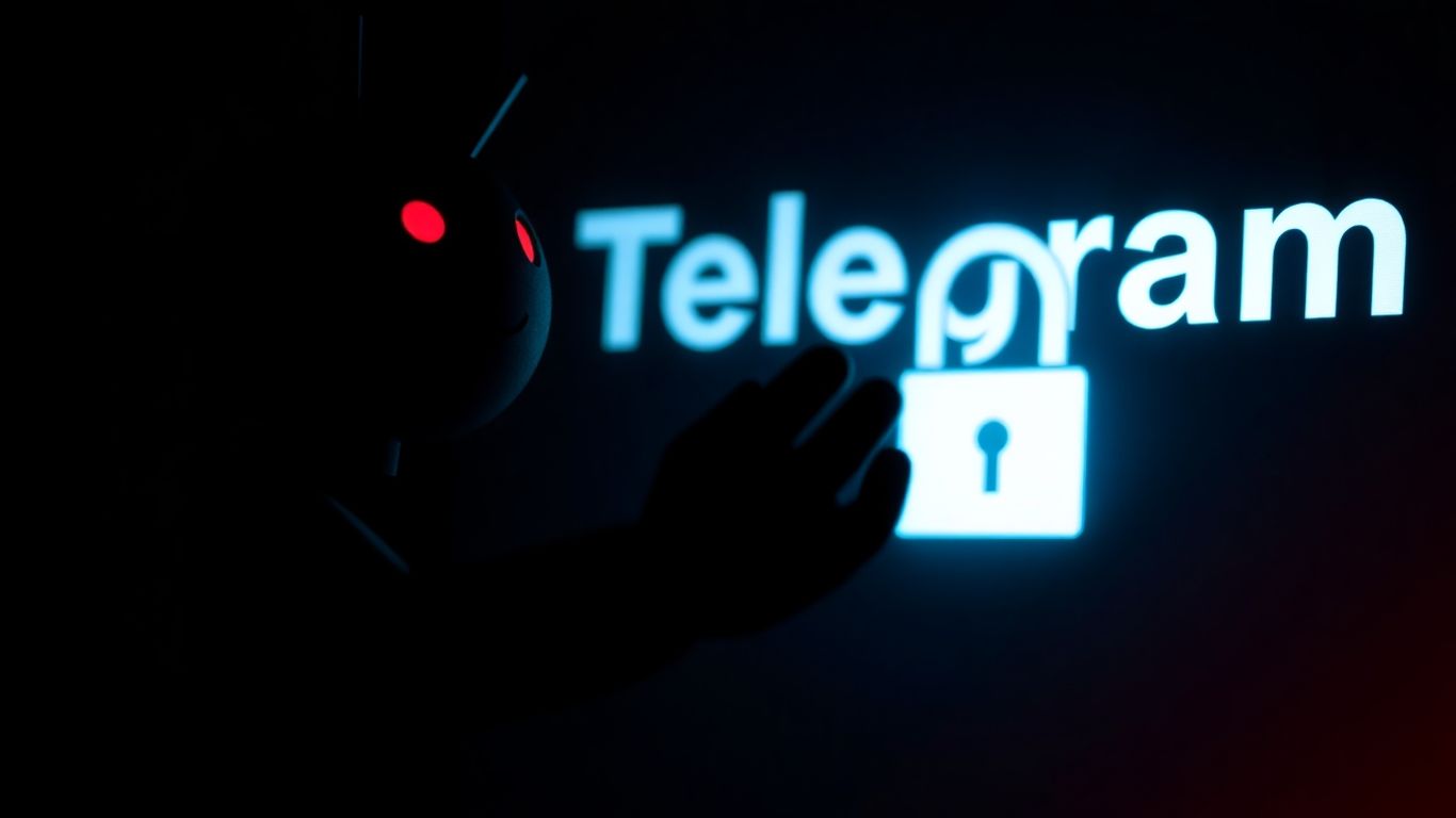 Android robot and Telegram logo