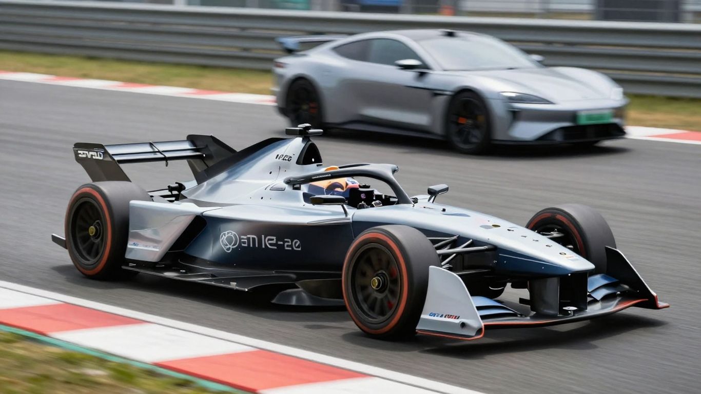 Formula E car and electric road car