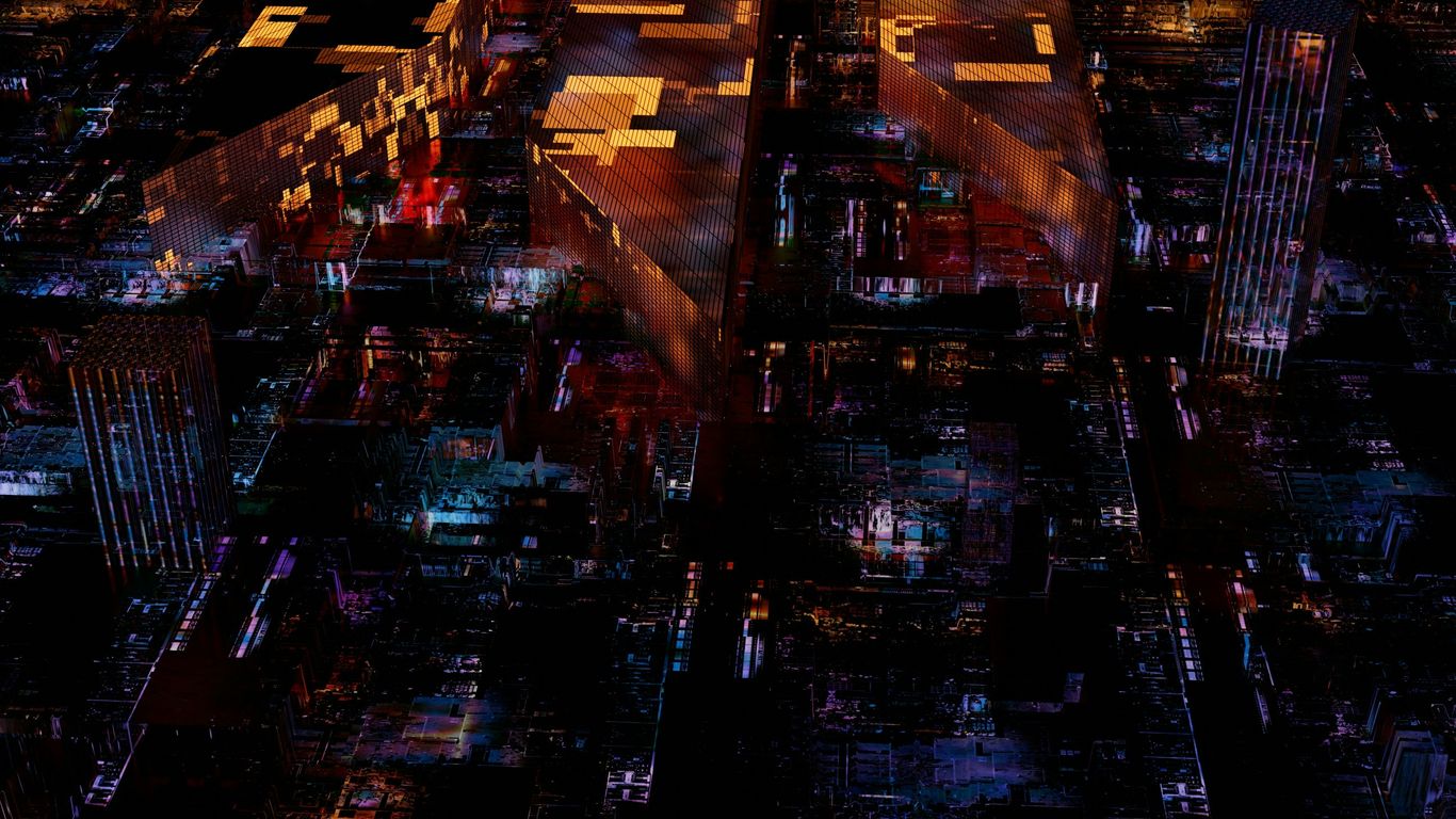 a city at night