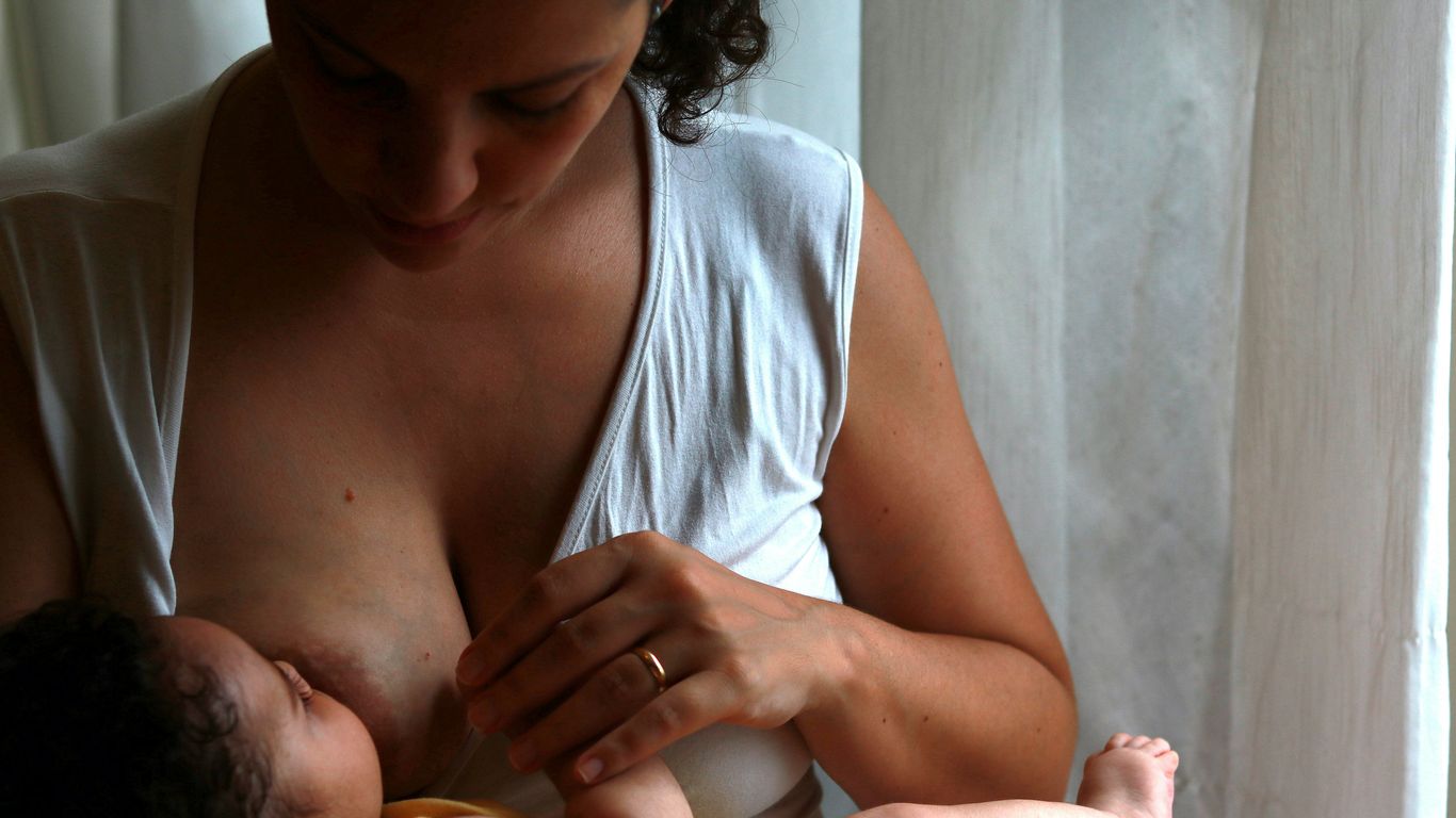 woman breastfeeding