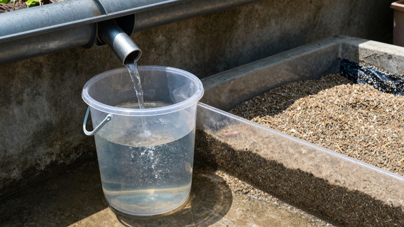 Colectarea și filtrarea apei de ploaie pentru uz casnic.