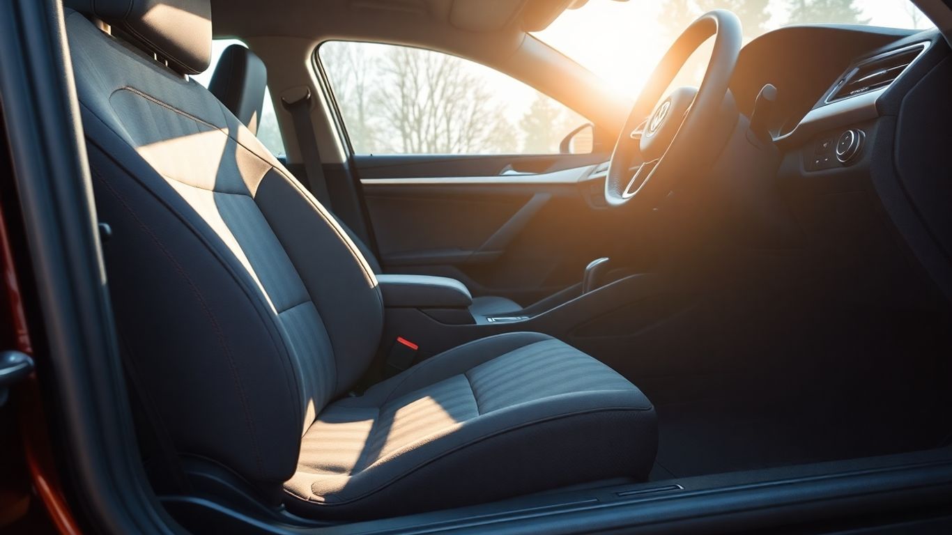 Volkswagen Arteon interior with floor mats and seat cover.