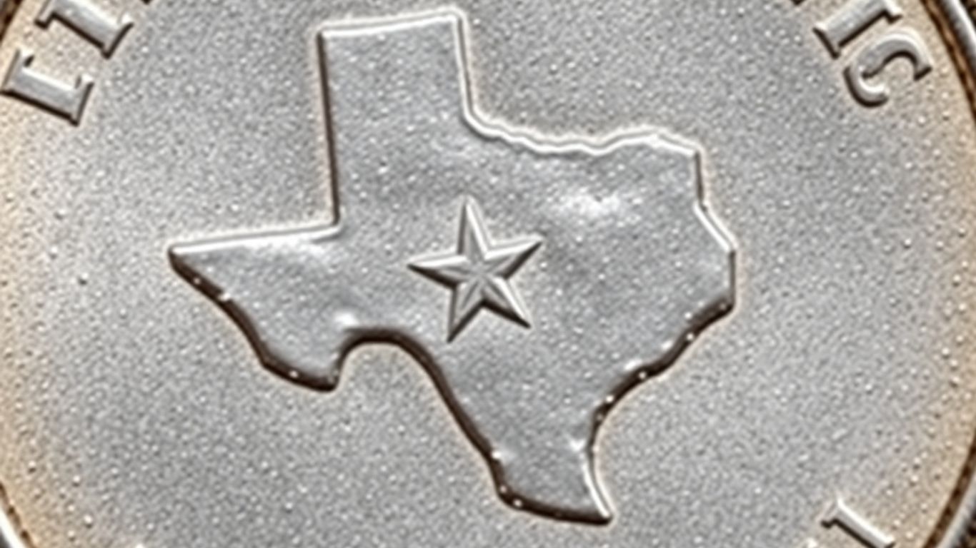 Texas error coin with off-center strike