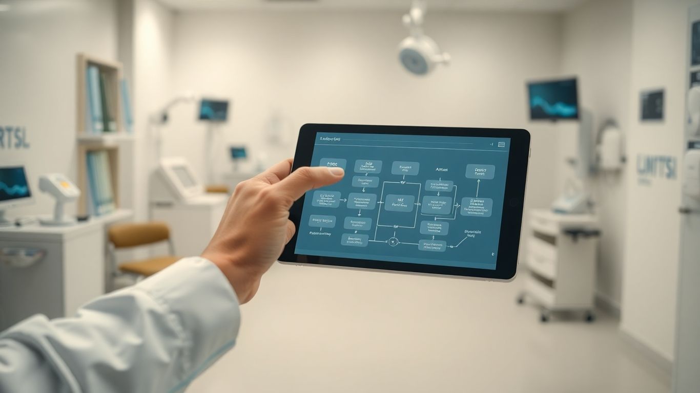 Clinic workflow automation testing and refinement visual.