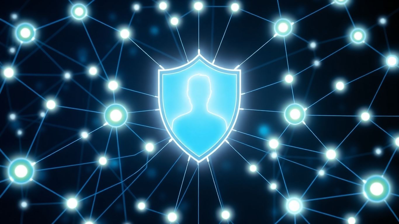 Digital shield protecting human silhouette in network