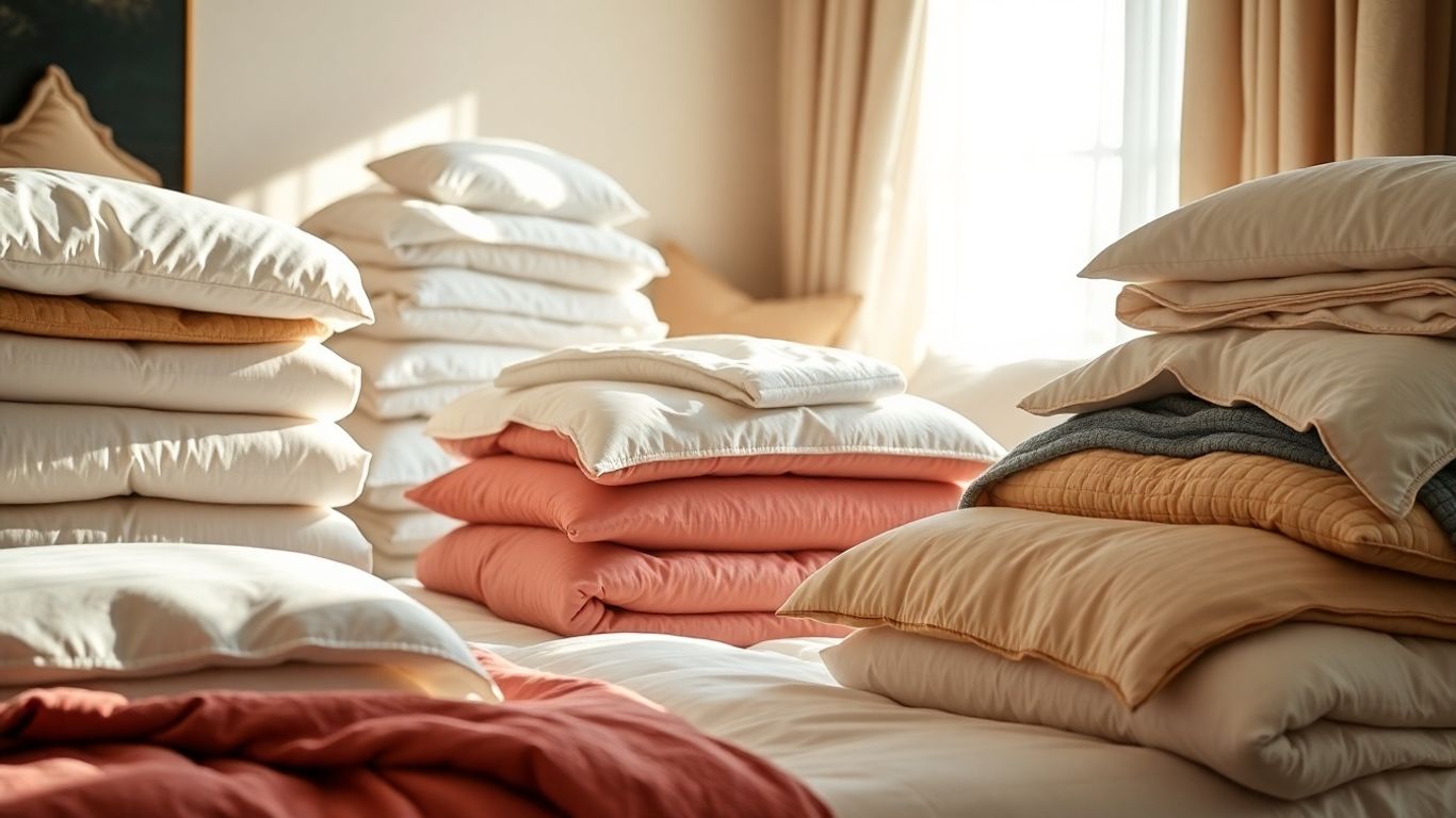 Cozy bedding sale with sheets and comforters.