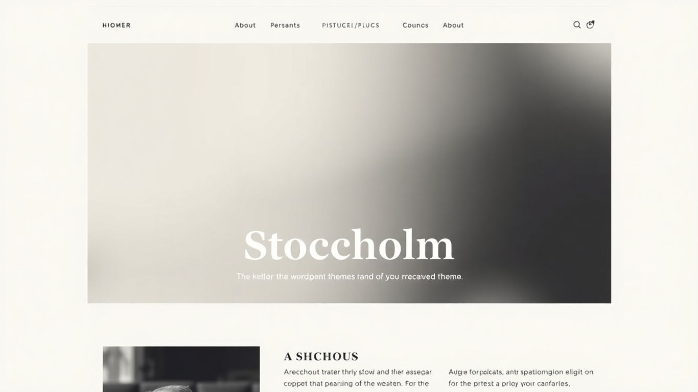 Stockholm WordPress theme homepage screenshot