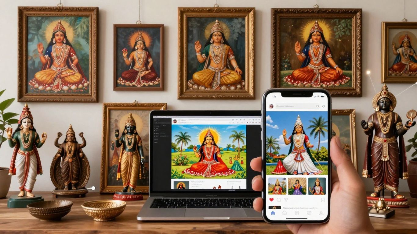 Indian art collection on Mojarto online platform.