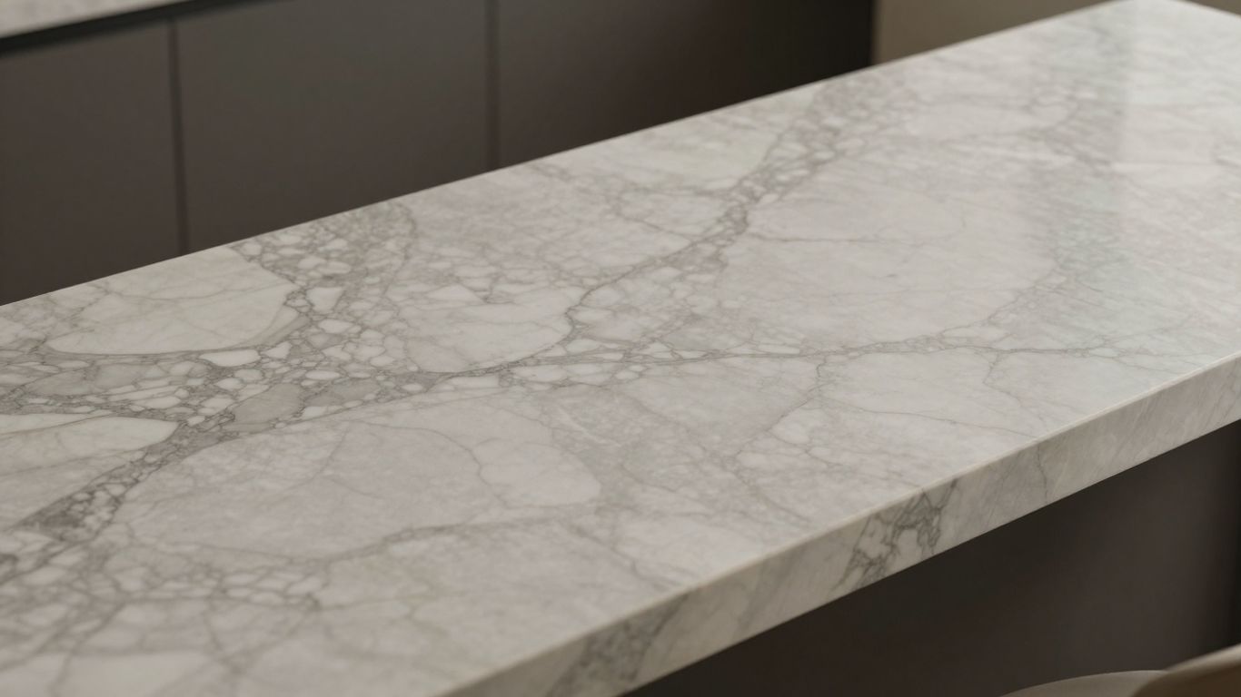 Elegant marble countertop sketch with natural veining.