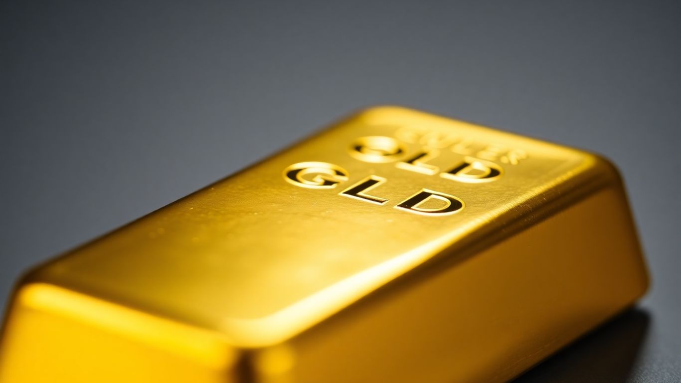 Exemplo de sucesso em investimento em ouro com barras e gráficos de crescimento