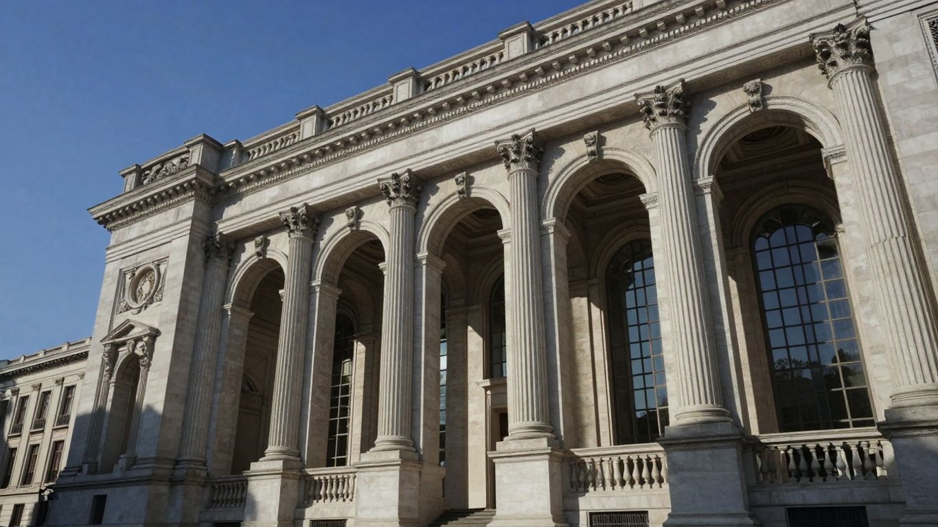 Clădire impunătoare a Consiliului Legislativ din România.