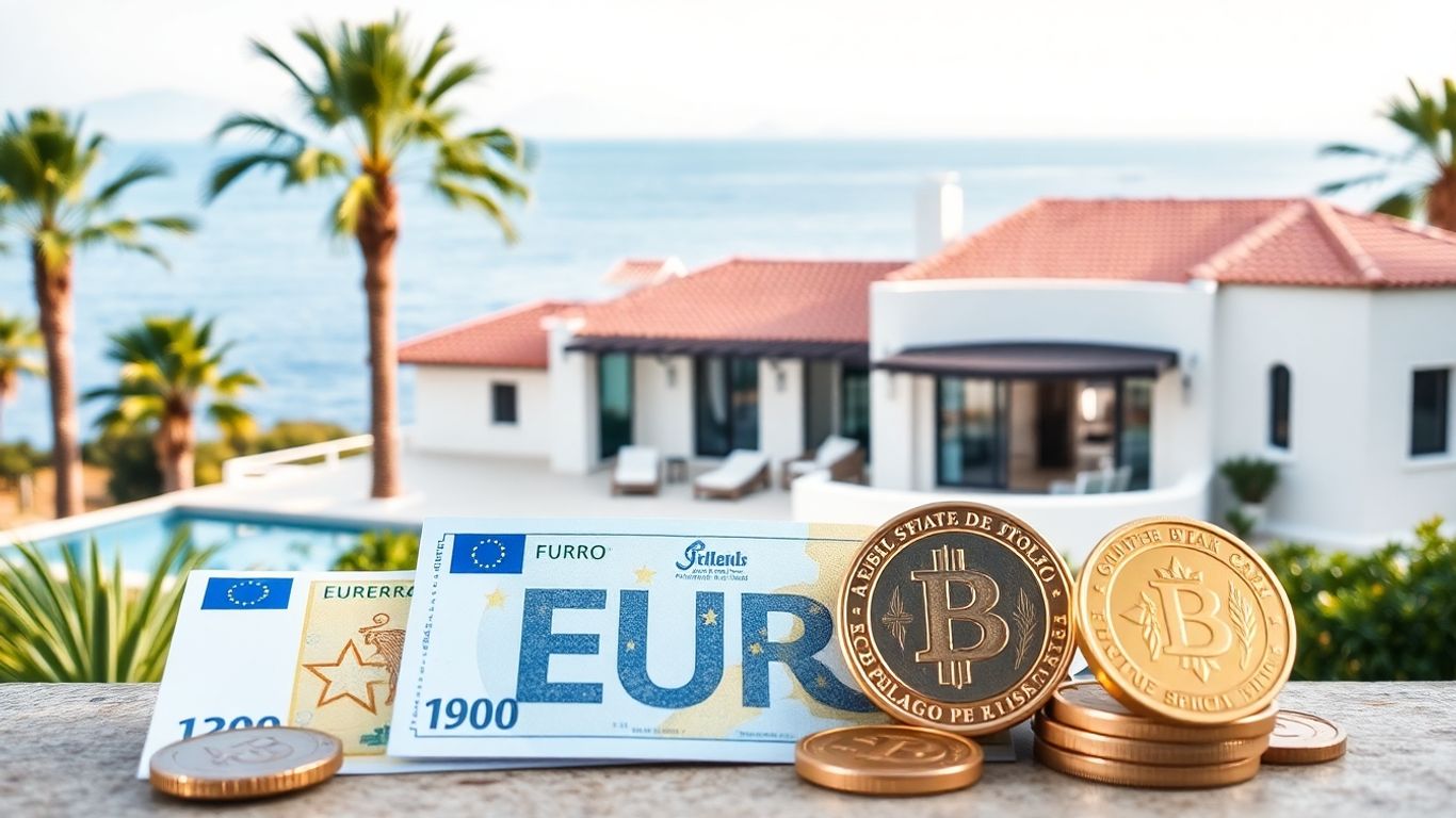 Portuguese villa with euro coins and modern coastal vibe