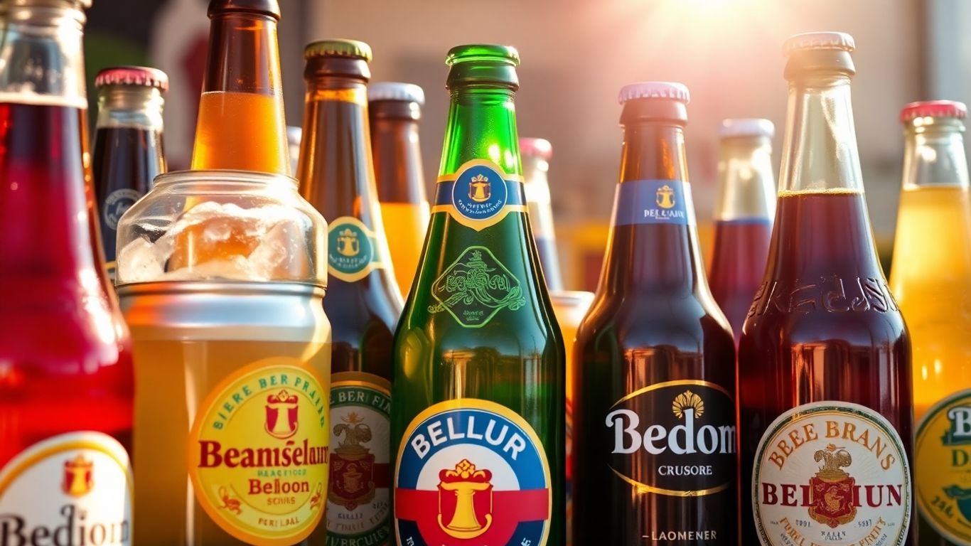 Boissons belges en présentation