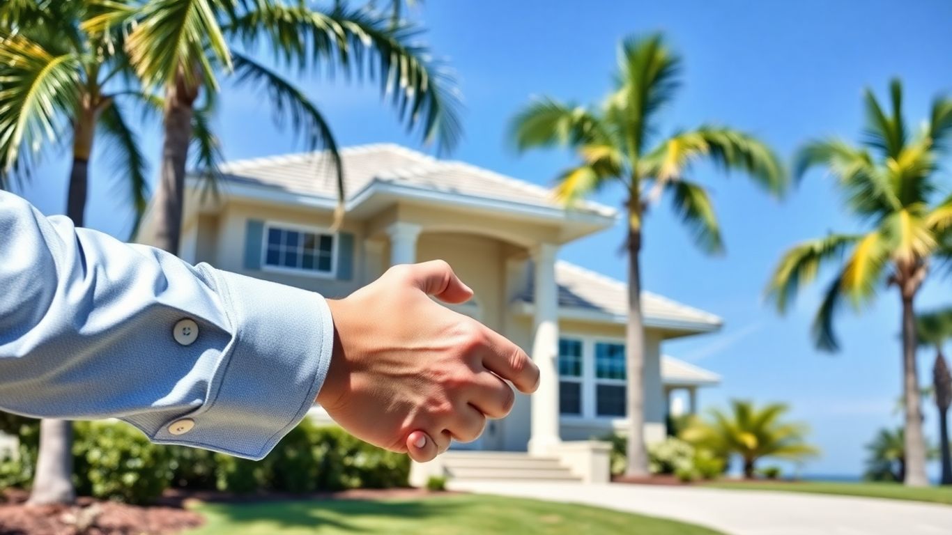 Florida home sale with a handshake.