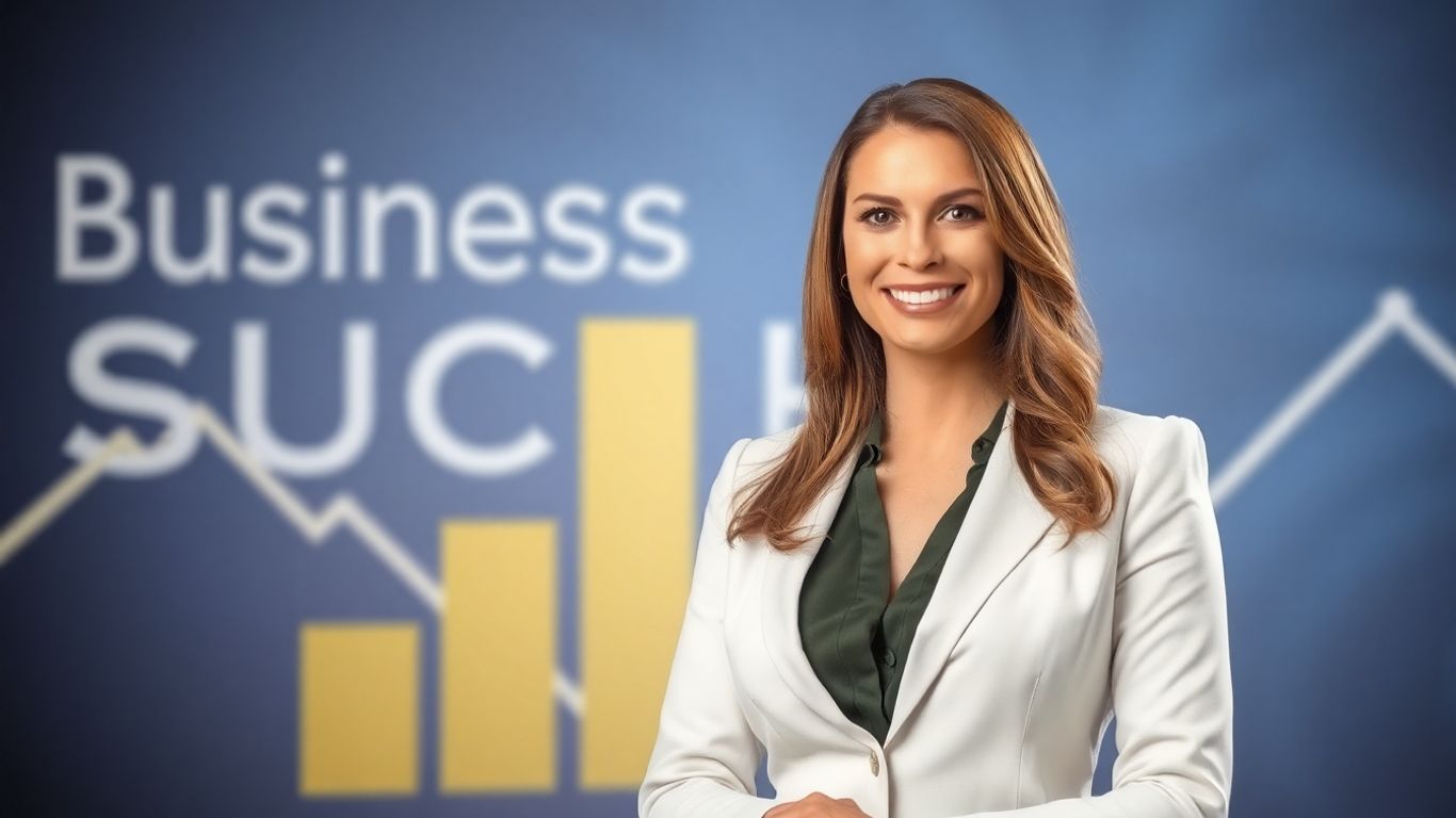 Kelley Earnhardt in professional attire, exuding financial success.