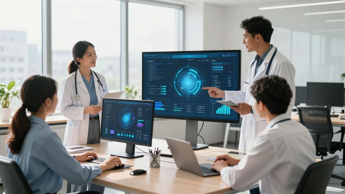 Digital marketing strategies in healthcare with data insights.