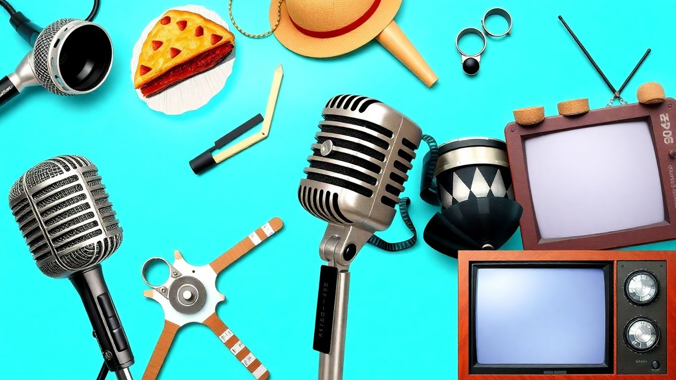 Comedy props and settings from TV and film.